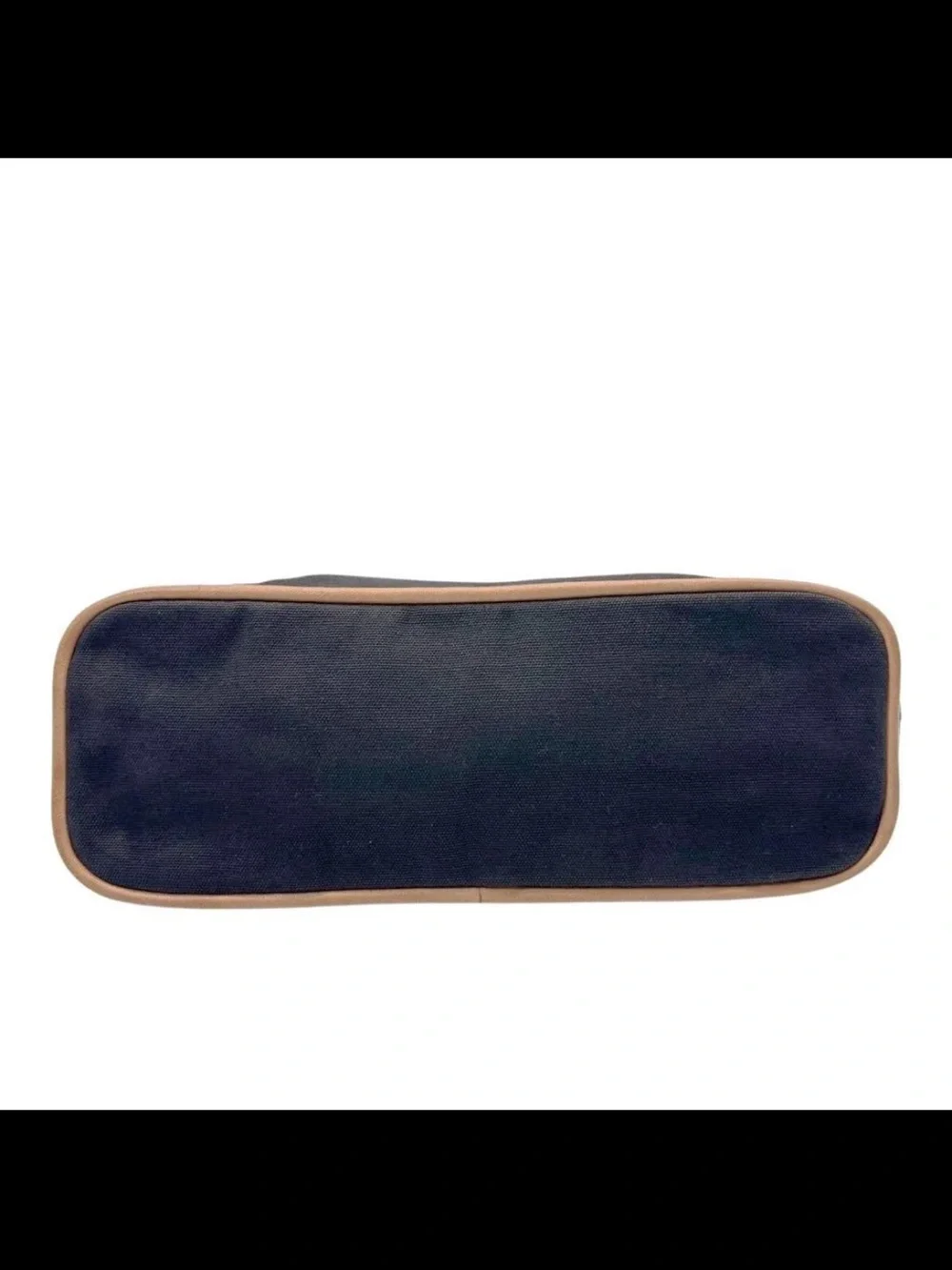 Hermes Black Canvas and Tan Trim Toiletry Pouch
